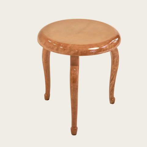 Aldo Tura Lacquered Goatskin Side/Occasional Table