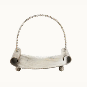 Ribbed Silver Plated Nickel Catchall Dish