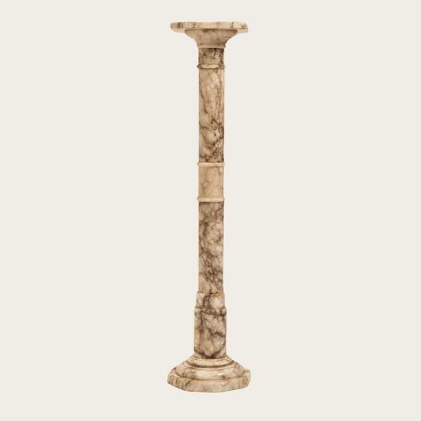 Neoclassical Calacatta Marble Pedestal