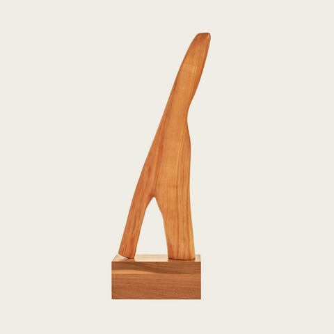 Organic Teakwood Abstract Standing Sculpture