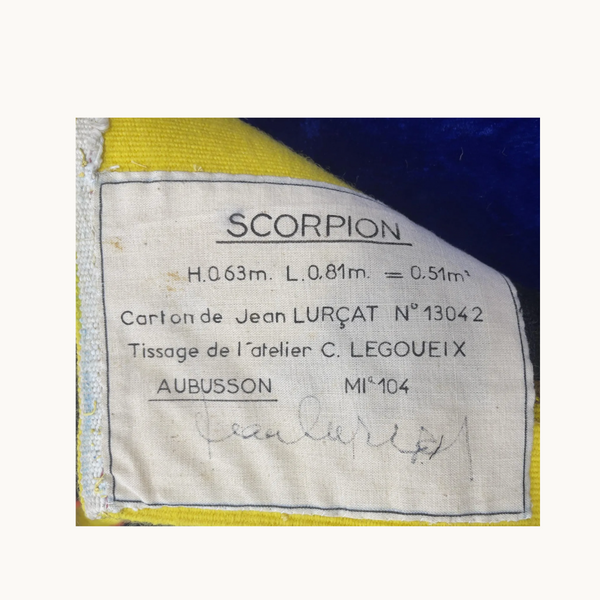 Aubusson "Le Scorpion" Tapestry by Jean Lurcat