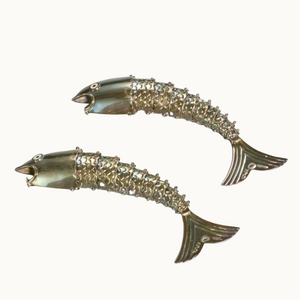 Silver Articulated Fish Form Bottle Openers by Los Castillos
