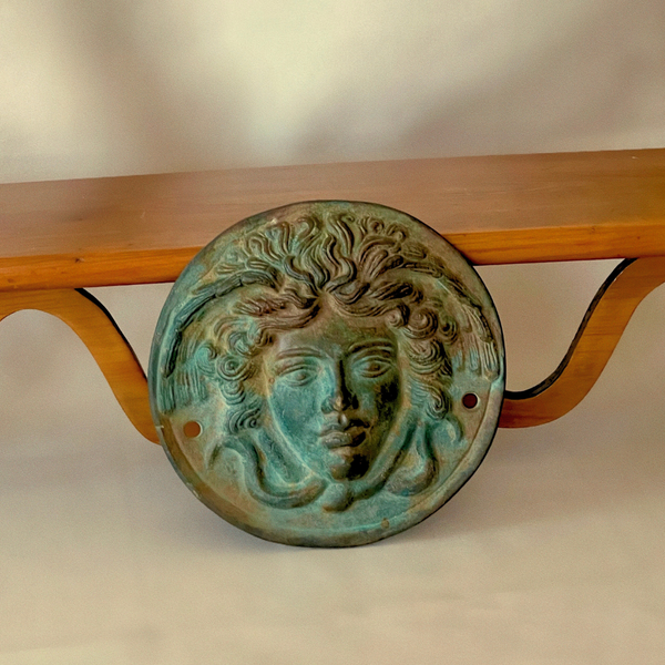 Cast Bronze Plaque Styled After the Roman Bronze Phalera of Medusa