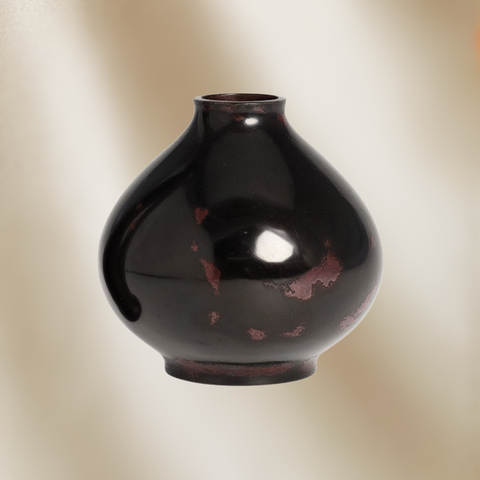 1960's Japanese Patinated Bronze Vase