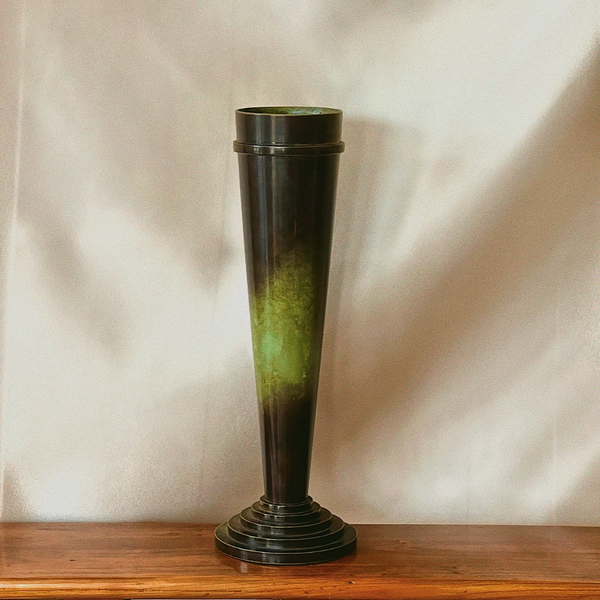1930's Swedish Grace Ystad Brons Vase
