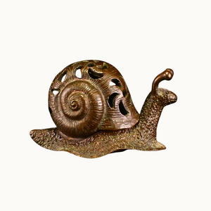 Art Deco Chinese Bronze Snail Incense Holder