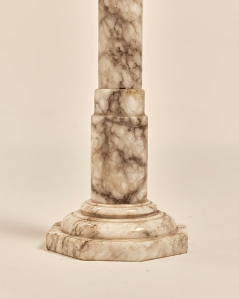 Neoclassical Calacatta Marble Pedestal