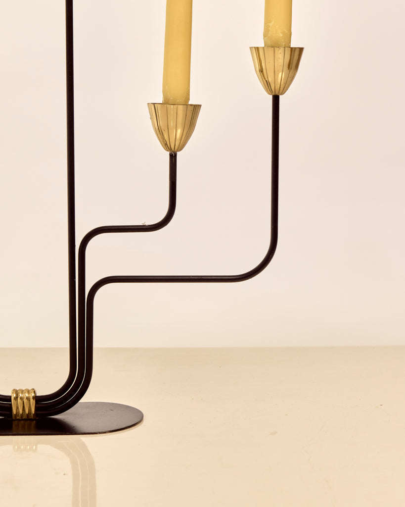 Brass and Lacquered Metal Candelabra by Gunnar Ander for Ystad
