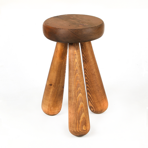 Scandinavian Round Foot Stool (Tall)