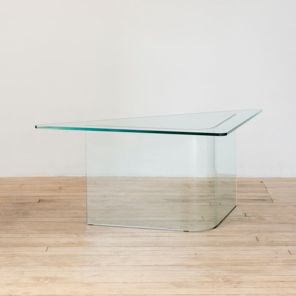 Fiam Italia Curved Triangle Coffee Table from the 1970's