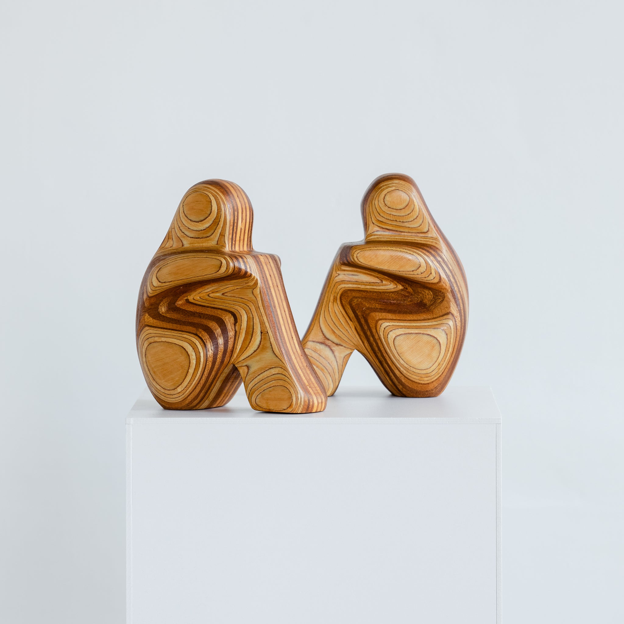 Pair of 1980’s Robert Hargrave Sitting Figure Sculptures/ Bookends