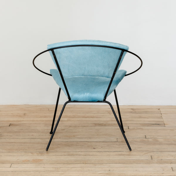 Hoop Chair by Joseph Cicchelli in Baby Blue Cowhide