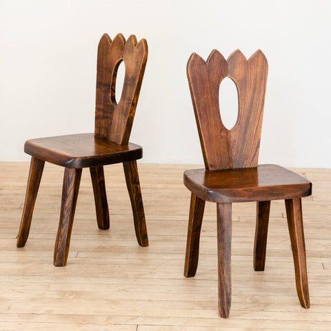 Pair of 1950’s Finnish Elm Dining Chairs