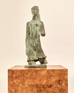 Patinated Bronze Sculpture of Woman