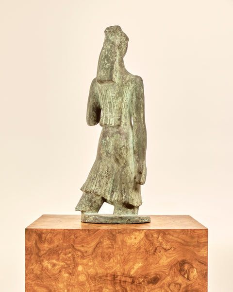 Patinated Bronze Sculpture of Woman