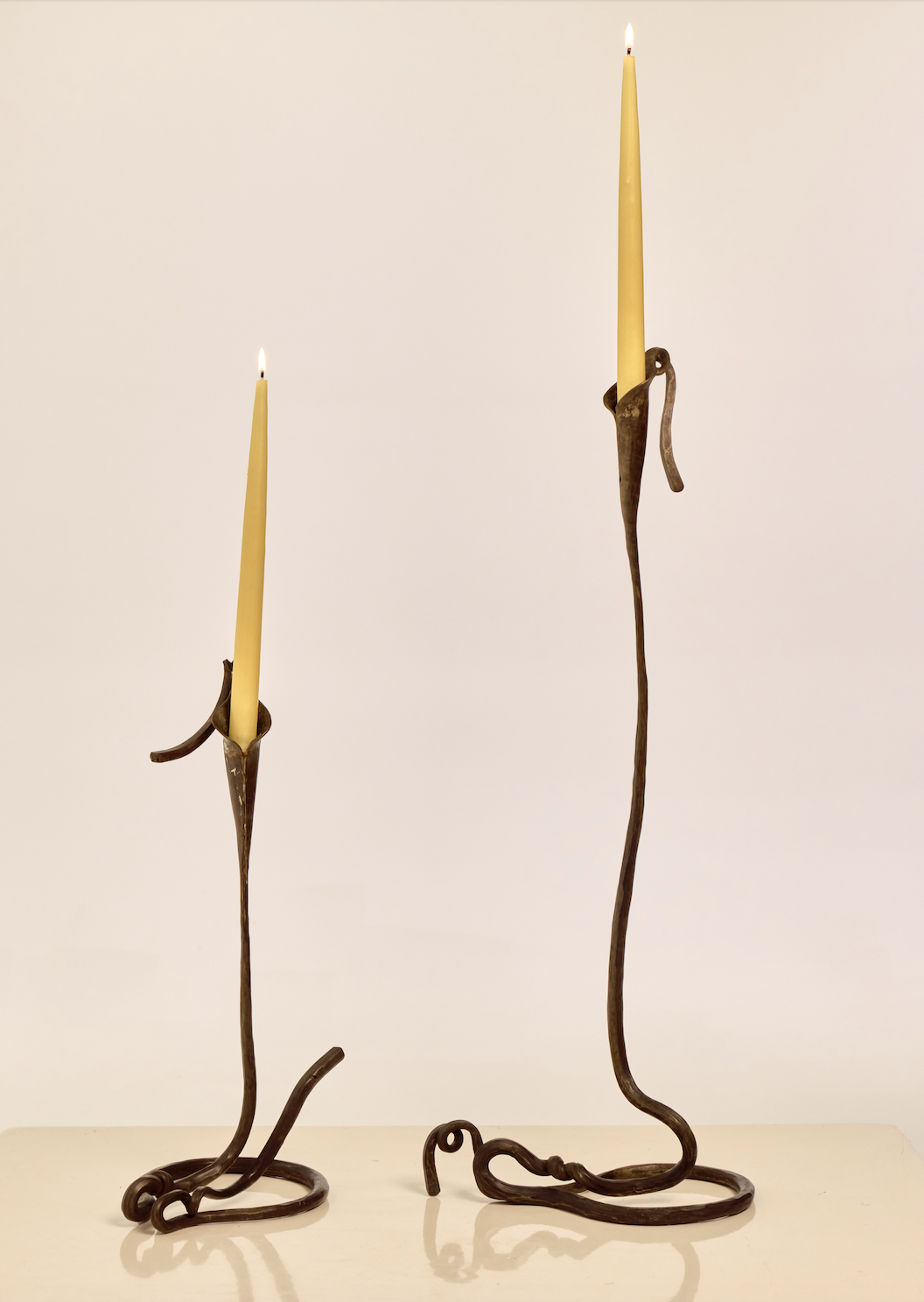 Pair of Large Calla Lily Shaped Candle holders by Jack Brubaker